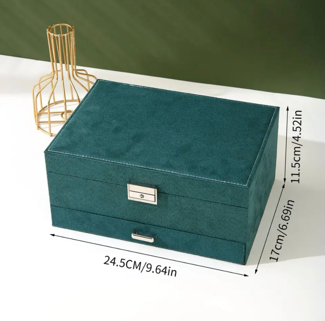 Large Capacity Jewelry Box with Lock, Premium Flannel Jewelry Box, Earrings And Rings Storage Organizer, Travel Jewelry Box Organizer with Lock Large Capacity Jewelry Box with Lock, Premium Flannel Jewelry Box, Earrings And Rings Storage Organizer, Travel Jewelry Box Organizer with Lock